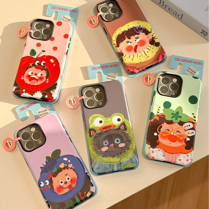 New Oxygen Dog Double-Layer Film Blind Box Surprise Shell Ip16Promax Huawei Mate Mobile Phone Case Anti-Fall