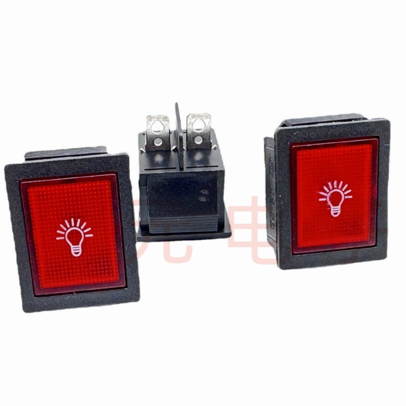 船型开关KCD4两脚指示灯展示柜机柜冷藏柜平面电源指示灯红黄蓝绿