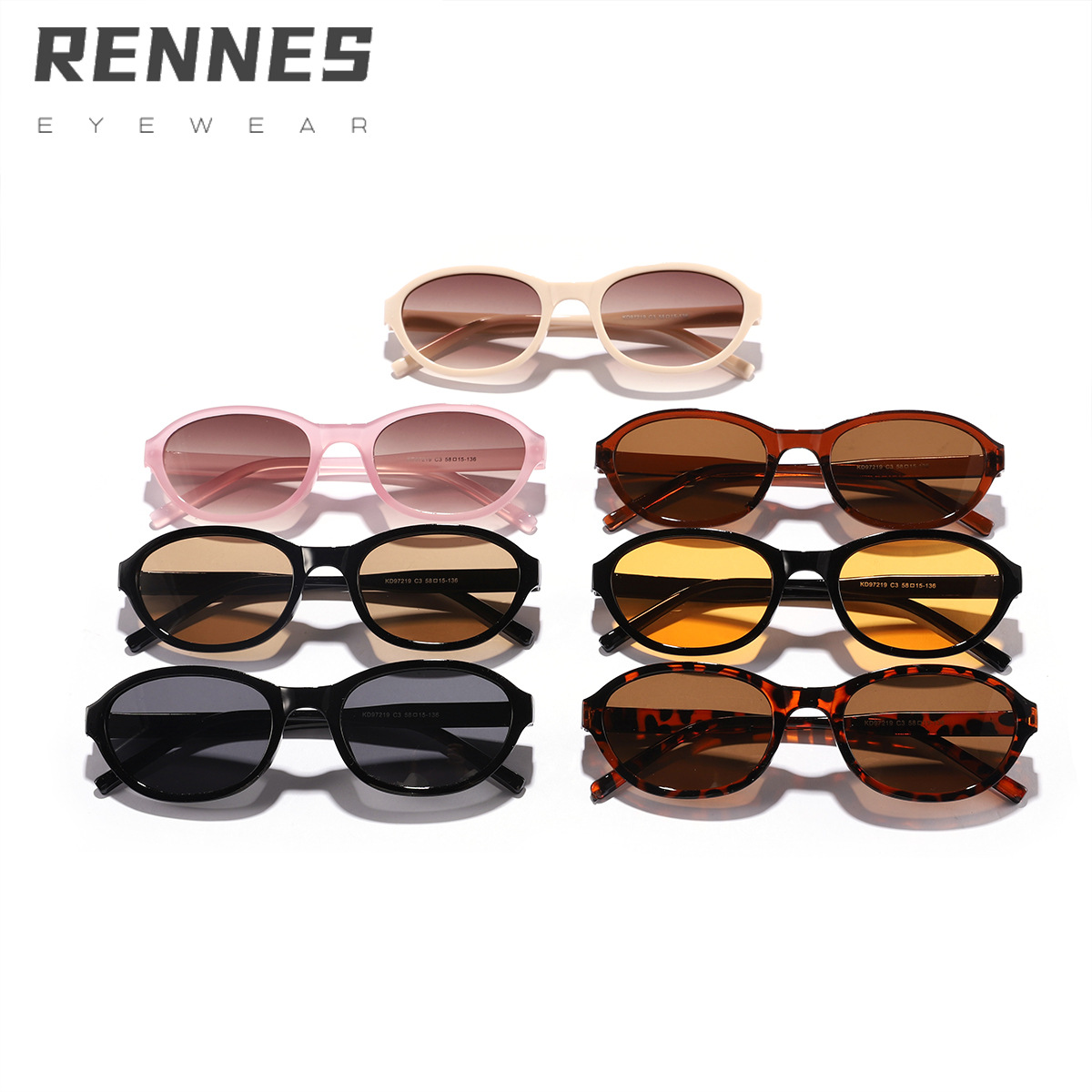 Gafas de sol ovaladas de montura pequeña retro transfronterizas europeas y americanas 2024 nuevas gafas de sol de sombra esenciales para la fotografía callejera al aire libre