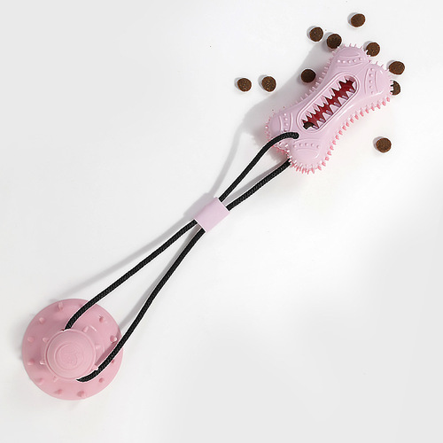 Pet suction cup drawstring toy, bite-resistant teeth cleaning and food ball, dog relief and stress relief dog toy, pet supplies