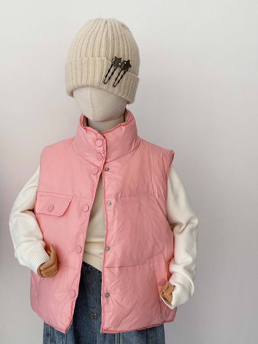 Ropa para Niños, Otoño e Invierno, Nuevo Estilo, Chaleco de Plumón para Niños, Cálido, Estilo Coreano, Chaleco de Plumón para Bebés, Estilo Invernal, Venta al por Mayor