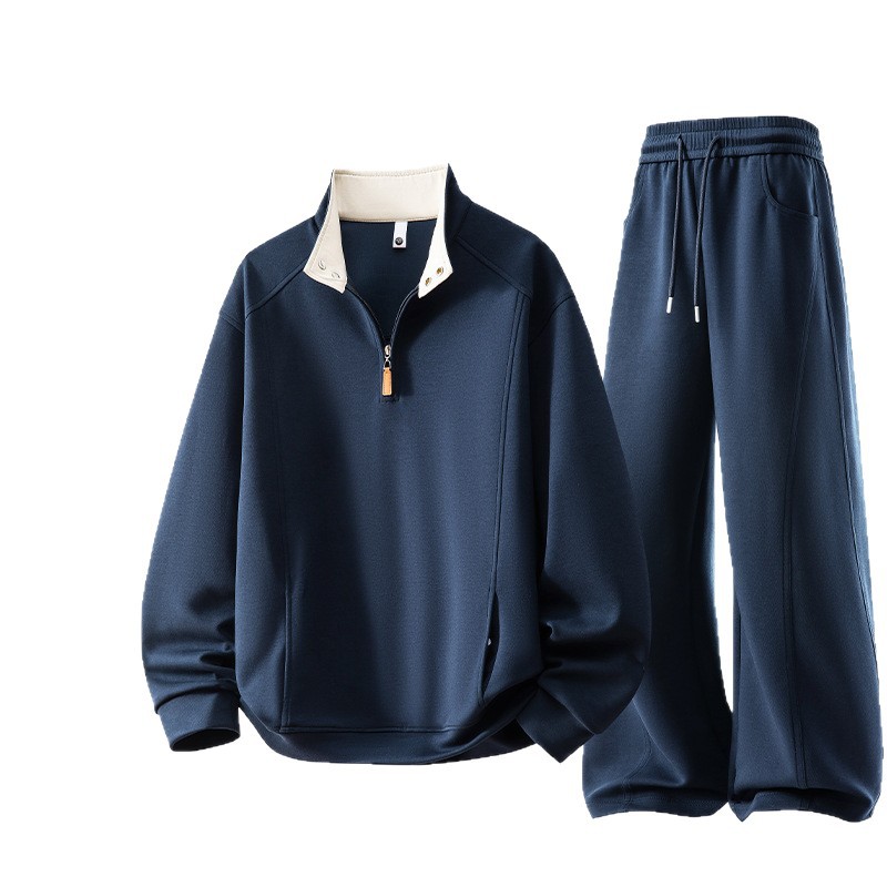 Primavera de tamaño grande, tamaño grande falso de dos piezas con solapa, suéter, pantalones largos, 2026 nueva camisa coreana, cosida, manga larga image 5