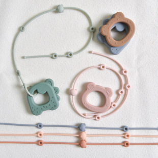 Pacifier Anti-drop Chain Baby Silicone Gum Chain Grinding Stick Anti-drop Rope Baby Toy Lanyard Clip Fixer