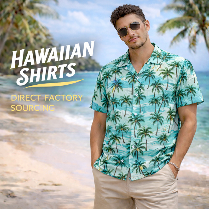 European and American Large Size Aloha Shirts Cross-Border Summer Digital Printing Men's Hawaiian Beach Loose Tops