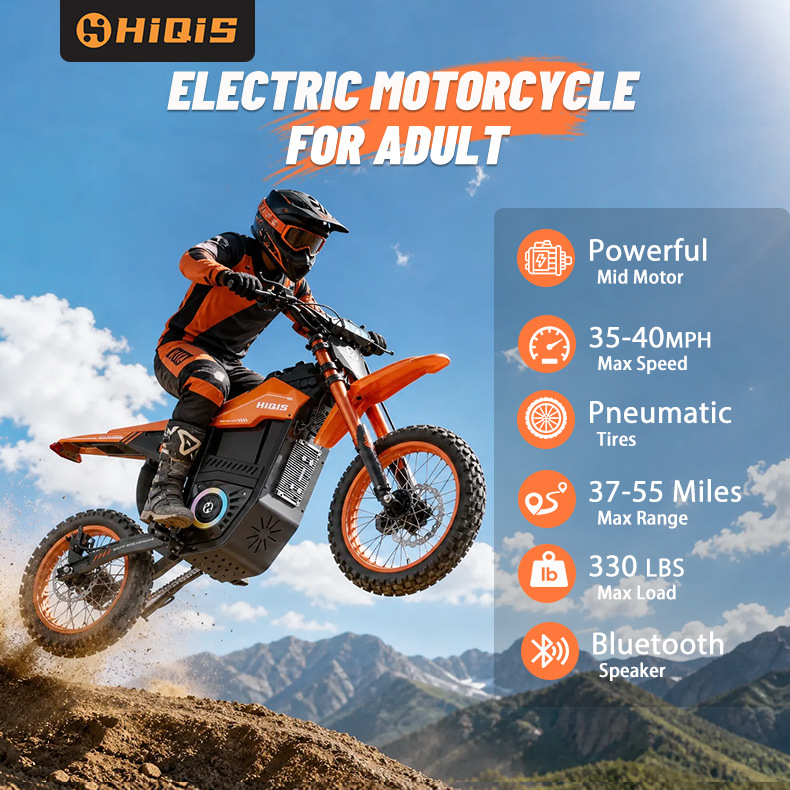European and American Overseas Warehouse Off-Road Electric Motorcycle 4000W Mountain Dirtbike Racing 17/ 14inch Electric Motorcycle Export