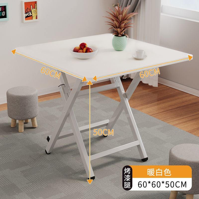 Mesa plegable, mesa de comedor, hogar, mesa de comedor simple multifuncional, casa de alquiler, puesto portátil al aire libre, mesa pequeña para cenar