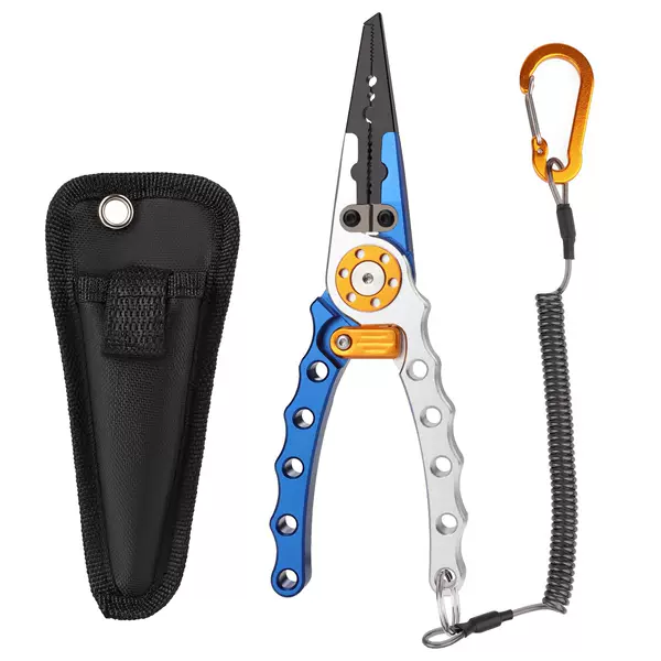 Lure Fishing Pliers, Aluminum Alloy Fishing Pliers, Multi-Functional Hook Remover, Long-Nose Hook Pliers, Fish Control Tool