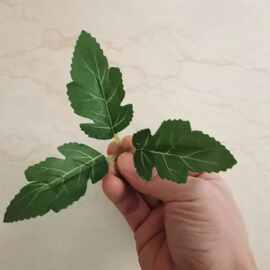 仿真花叶子三叉菊花叶 仿真人造花手工diy花装饰叶片配件厂家批发