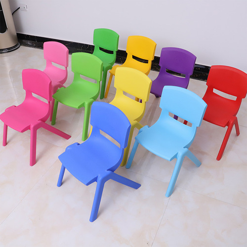 Preschool Chairs Children's Plastic Back Chairs Thickened Student Training Class Desk Chairs Adult Stool Factory Wholesale