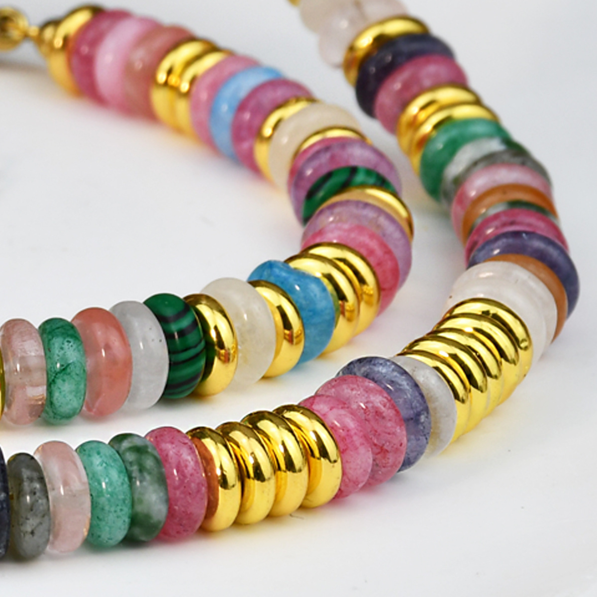 Necklace + Jewelry Quantity Holiday, Daily Occasion Round 316L Stainless Steel  Synthetic Gemstones Simple Style Classic Style Waterproof Non Tarnish Surgical Steel Jewelry Set