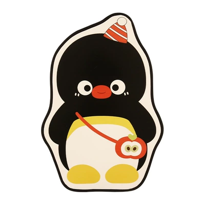 Penguin Cute Lady Cartoon: Chair back anti-kick pad