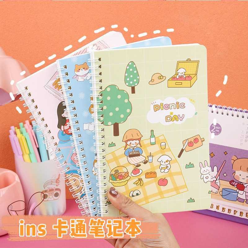 한국 스타일 인스풍 만화 노트 A5 학생용 줄노트 120페이지 사무용품 메모장 도매