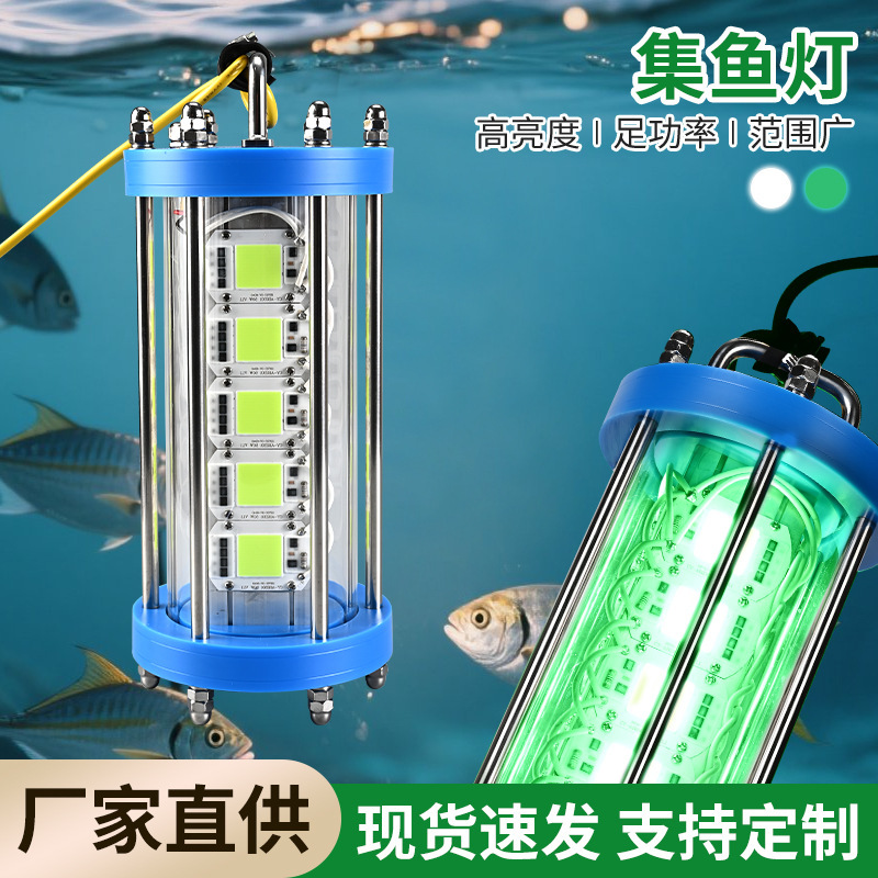 LED水下诱鱼灯220V大功率游艇海钓灯强光聚鱼夜钓鱿鱼引鱼冰钓|undefined