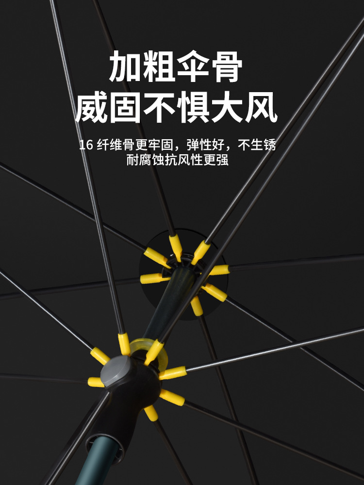 Chaoyu Fishing Cane Fishing Umbrella Thickened Black Glue Cane Umbrella Universal Large Fishing Umbrella Anti-Heavy Rain Sun Protection Parasol