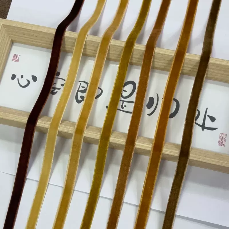 1cm单面植绒丝带天鹅绒植绒织带diy发饰辅料批发礼品包装厂家直销