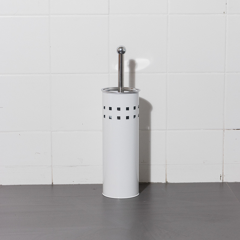 Juego de cepillos de inodoro de agujero cuadrado de acero inoxidable, cepillo de limpieza de inodoro para uso doméstico, cepillo de inodoro de mango largo, cabezal de cepillo doble