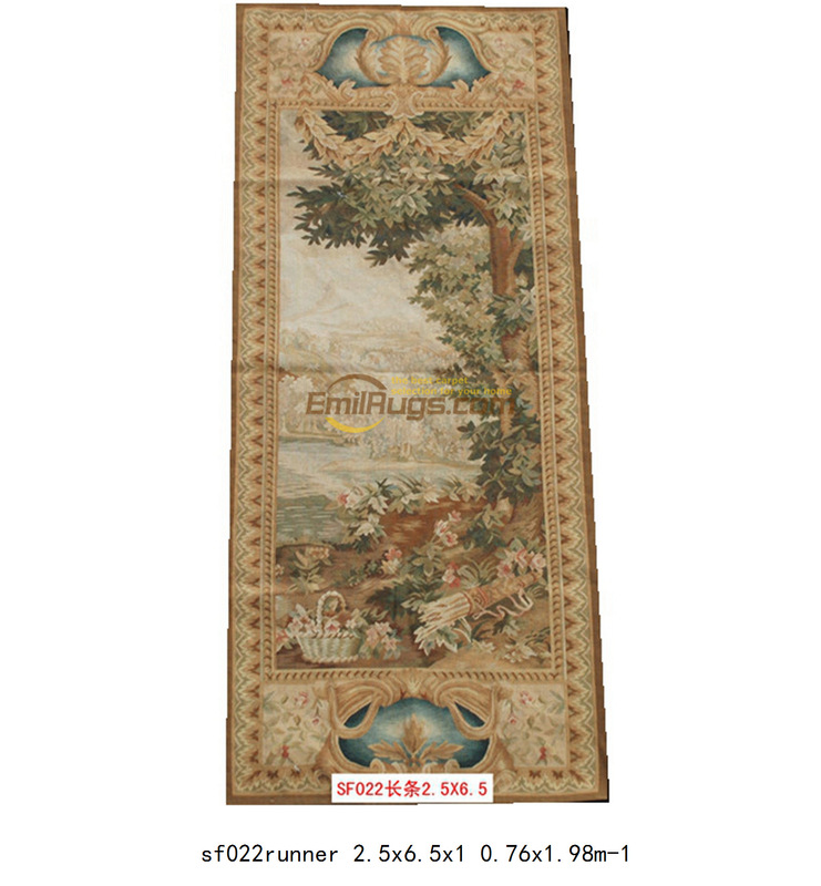 Pure Wool Tassel Tapestry Aubusson French Floral Living Room Decoration Pure Wool Tassel Tapestry Aubusson French Floral Living Room Decoration 
