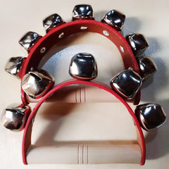 Wooden handbell 7-bell leather handbell leather 5-bell 7-bell 5-bell handbell horseshoe bell Or musical instrument