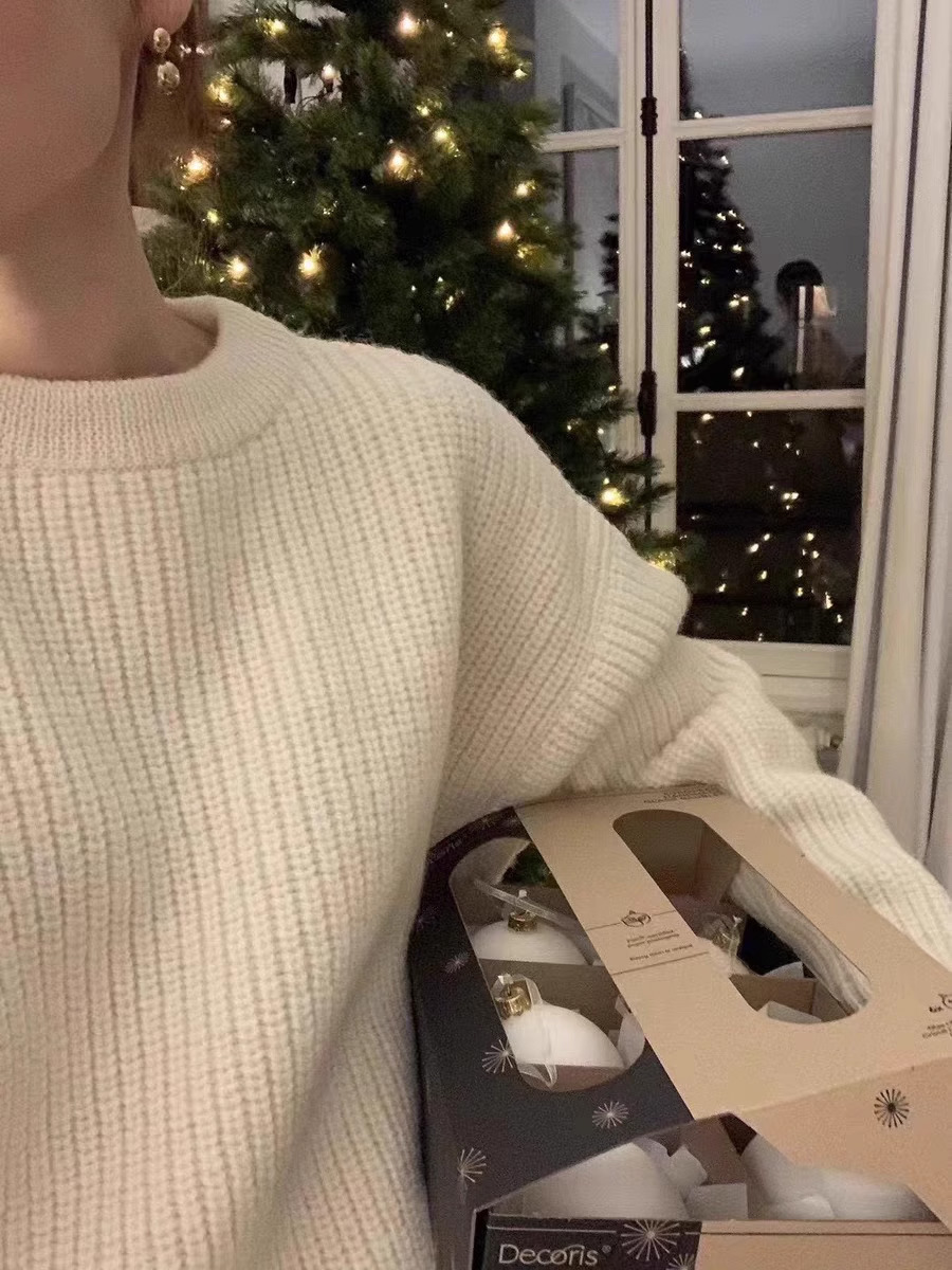 在庫あり 無地 丸首 プルオーバー 長袖セーター 秋冬 レディース 韓国風 ゆったり インス風 ウールニット セーターoun*e