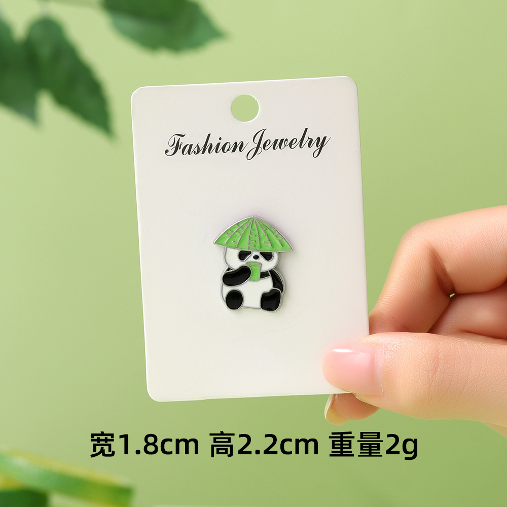 Dibujos animados lindo panda flor flor broche colección de la familia panda animal metal insignia accesorios de ropa para niños regalos