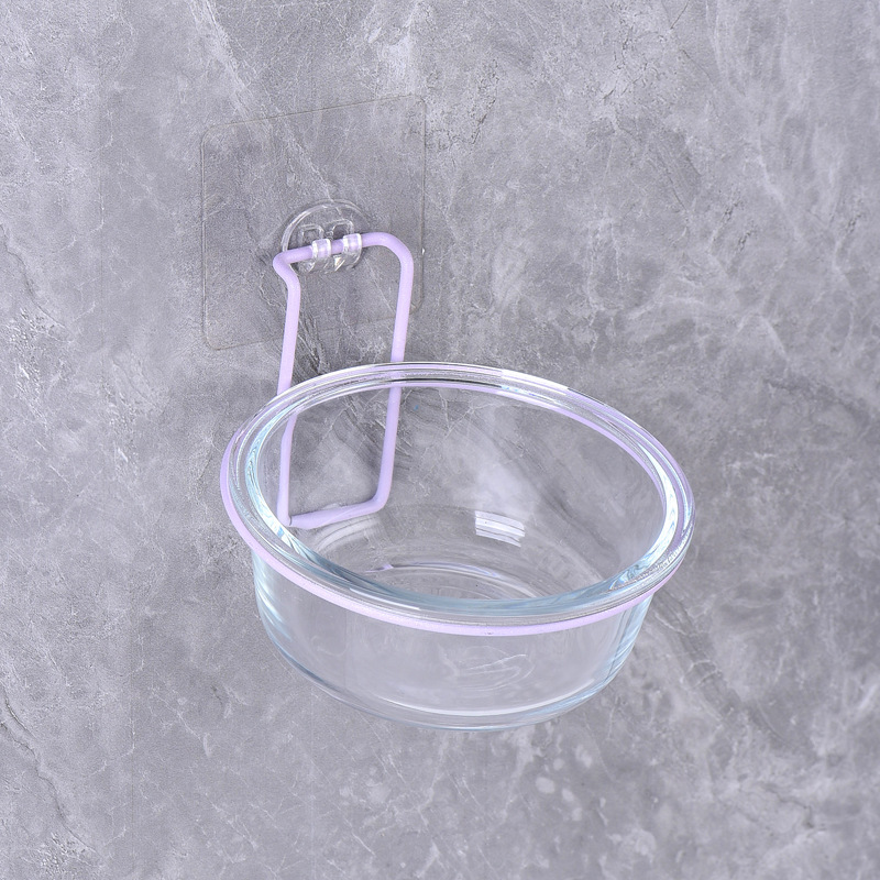 순수 컬러 유리 + 보라색 벽걸이