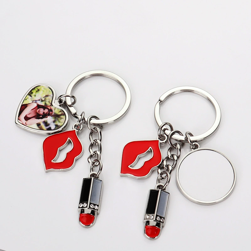 Hair accessory, lipstick, creative keychain heart shaped, wholesale
