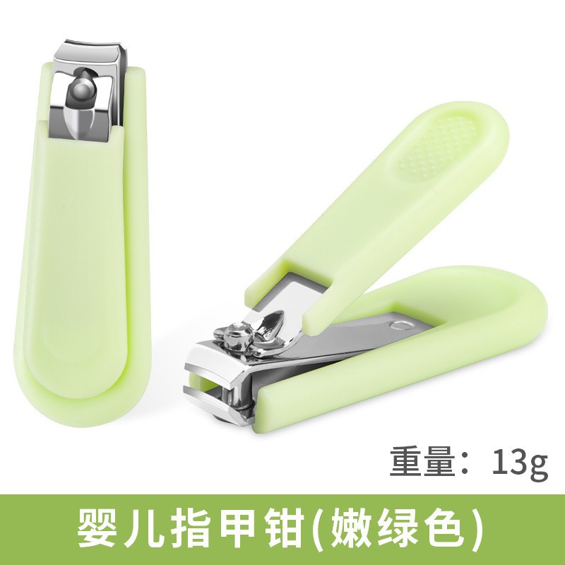 Green children's nail scissors