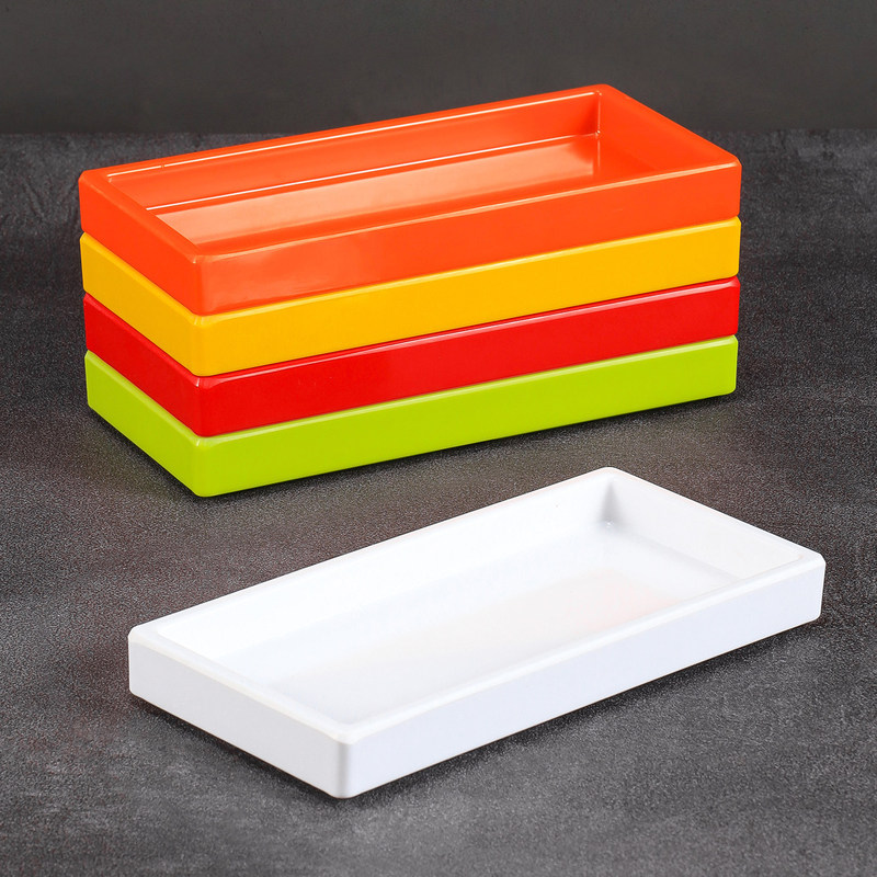 Melamine Dinner Plate with Four or Six Compartments, Fast Food Plate, Imitation Porcelain Plastic, School Cafeteria Tableware Set, Multi-Compartment Meal Plate, Rice Plate