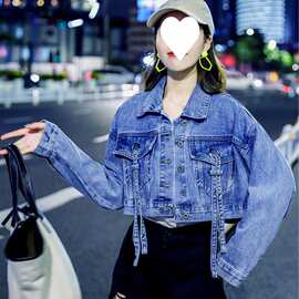 牛仔短外套女设计感辣妹时尚洋气配裙小披肩矮个子牛仔服韩版女装