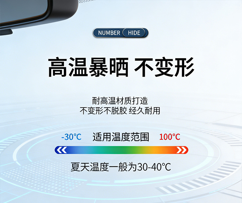 New Dual-Number Temporary Parking Sign, Car Moving Number Plate, Creative Hidden Temporary Parking Sign, Car Accessory