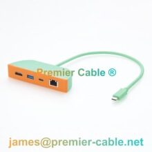 4��1USB-C Hub�๦�ܔUչ�]HDMI USB-A USB-C RJ45ǧ�׾W���m����