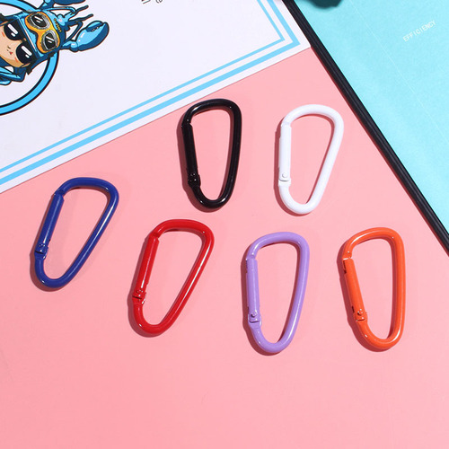 Wholesale color paint spray paint D-shaped carabiner carabiner zinc alloy carabiner adjustment buckle outdoor climbing tools