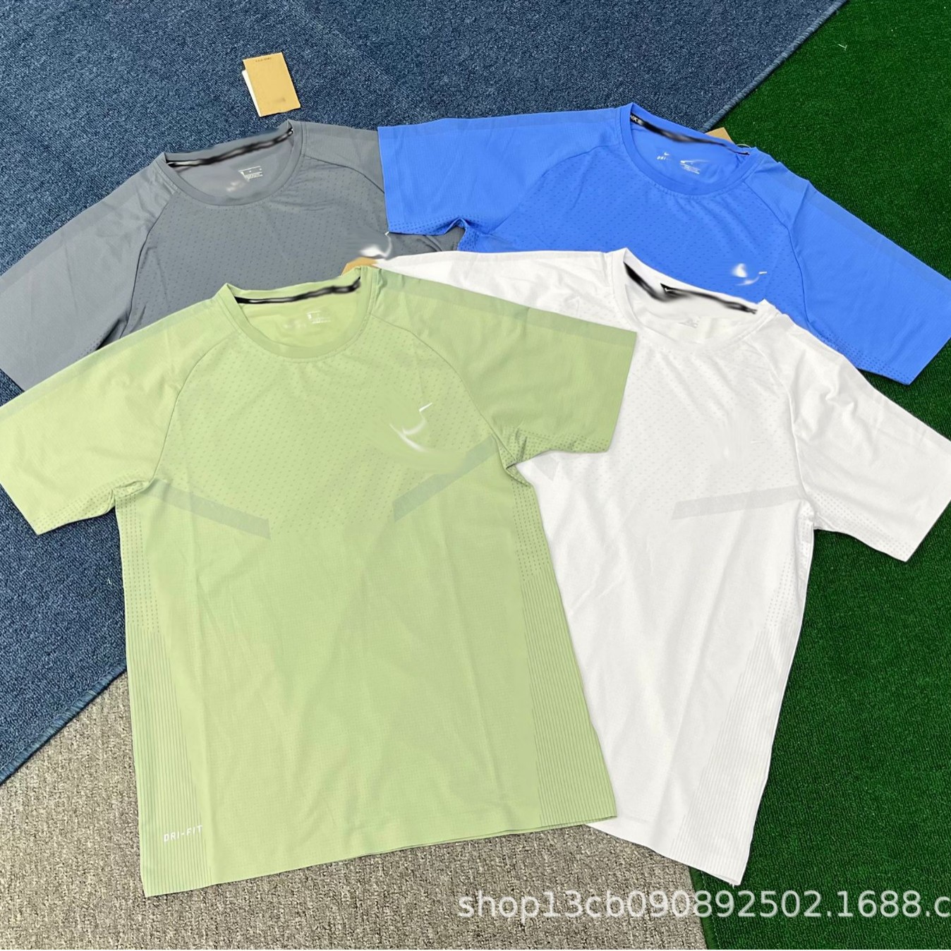 Ice Silk T-Shirt Summer Short-Sleeved Thin Quick-Drying Clothing Sports Running Fitness Men's Casual Round Neck T-Shirt Men's Summer