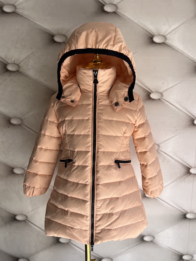 Bērnu apģērbs bērnu dūnu jakas meitenēm, sabiezētas, vidēja un liela izmēra bērnu stilīgas dūnu jakas, vidēja un gara balta pīles dūnas_voghion.com