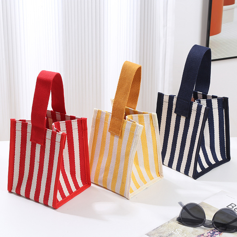 Handbag Factory Korean Style Fresh Striped Series Women's Handbag Portable Waterproof Coated Women's Bag Handbag Factory Korean Style Fresh Striped Series Women's Handbag Portable Waterproof Coated Women's Bag