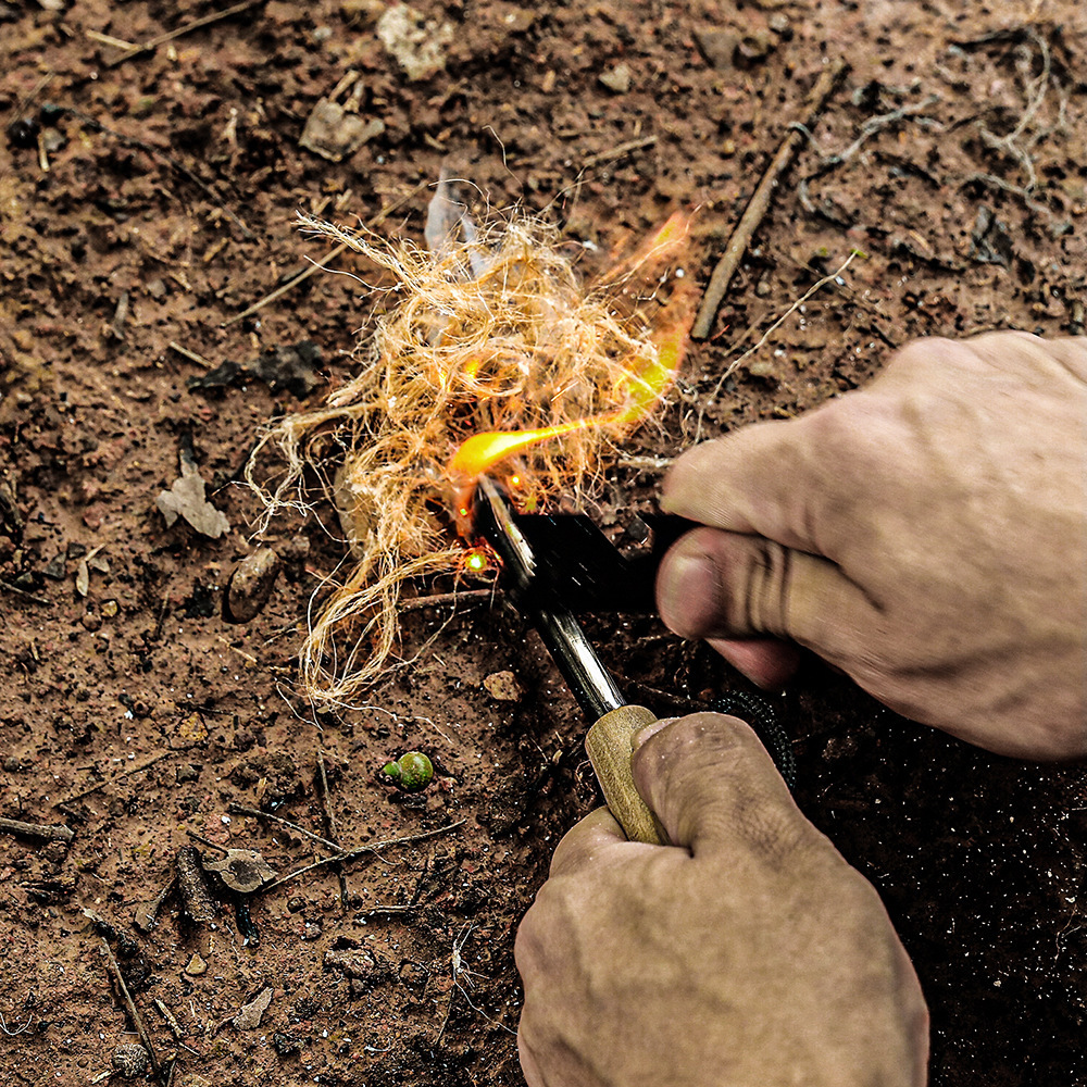 Acampar al aire libre de picnic suministros de barbacoa de leña material de encendido chimenea línea de encendido de combustión cuerda de cáñamo cuerda de cera de abejas