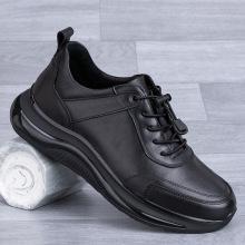 外贸真皮运动鞋男鞋秋季头层牛皮运动鞋冬加绒保暖软皮软底休闲鞋