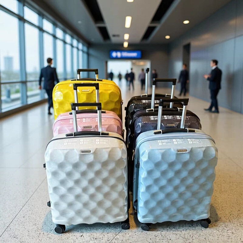 Shell Suitcase from Japan, Ultra-Light 1.9kg Carbon Fiber Pattern Trolley Case with Universal Wheels, Unisex Luggage Travel Suitcase, Carry-On Suitcase
