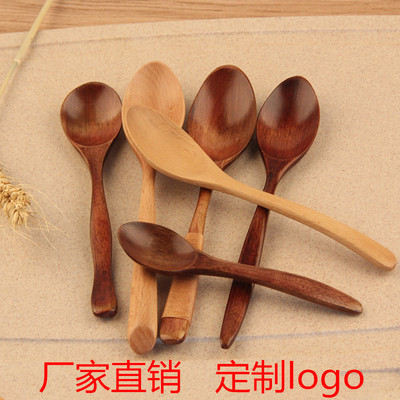 new pattern woodiness Spoon household a soup spoon Stirring spoon Japanese Long handle Spoon coffee honey Wooden spoon wholesale