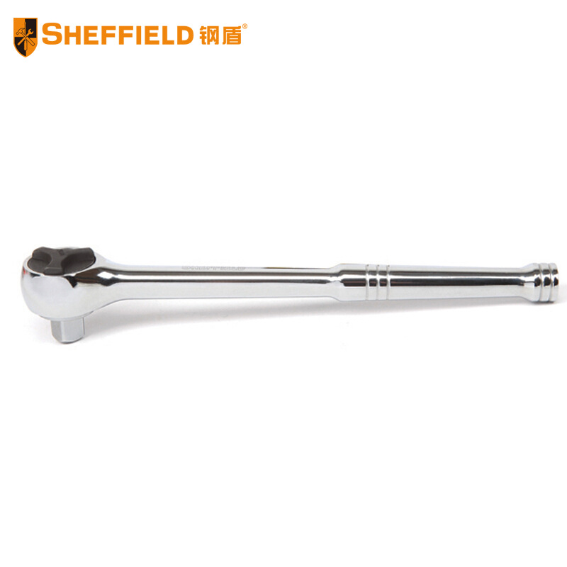 钢盾(SHEFFIELD)S013001 6.3mm系列钢柄快脱棘轮扳手43齿棘轮扳手