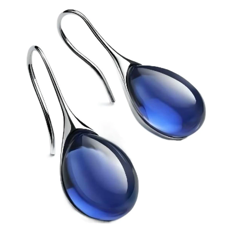 Популярные женские серьги в форме капли воды, четыре цвета, простые европейские и американские модные серьги, высококачественные, уникальные и нишевые серьги.