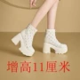 高跟增高网孔公主女靴子