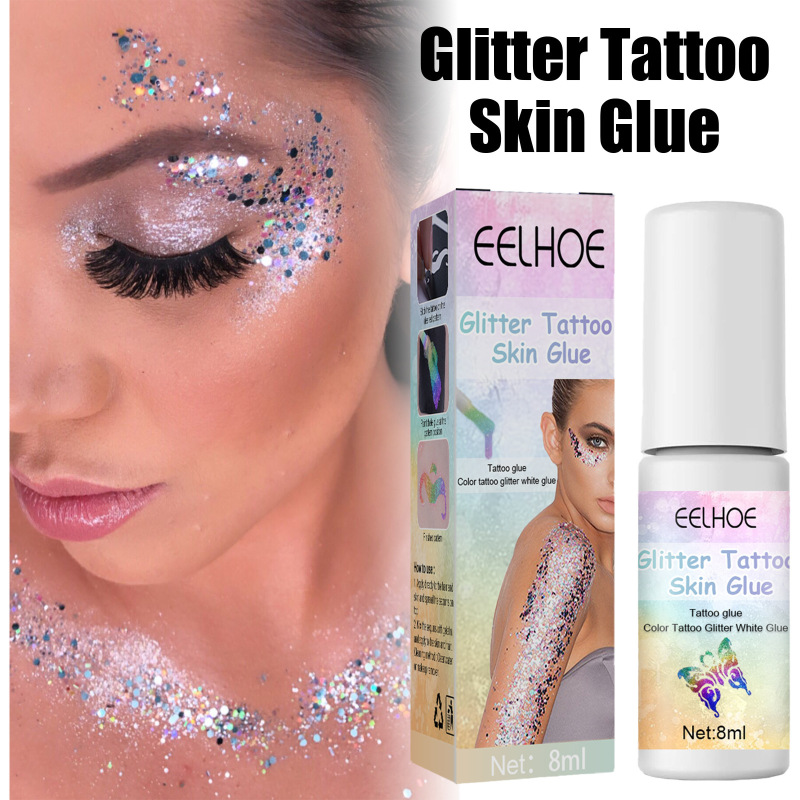 Eelhoe Glitter Tattoo Skin Glue Face Body Painting Eye Makeup Makeup Sequin Skin Glitter Tattoo Glue
