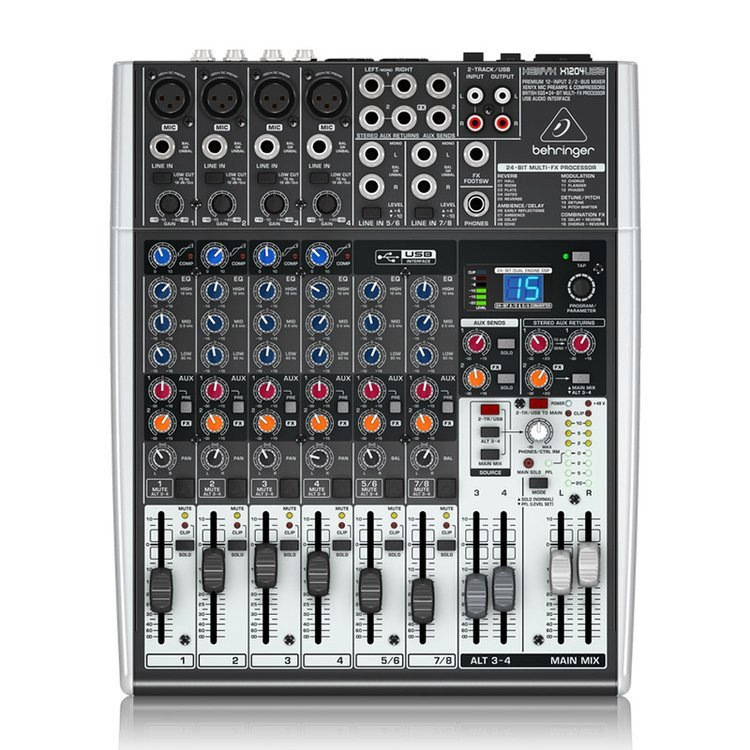 behringer   X-1204USB调音台模拟调音台高级4路单声道模拟调音台