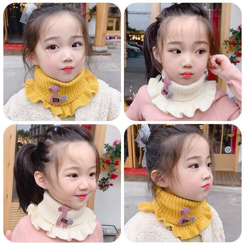 Bufandas de cuello para niños otoño y invierno caliente suave a prueba de viento tejido protector de cuello para niños y niñas, cuello de lana de ciervo frío