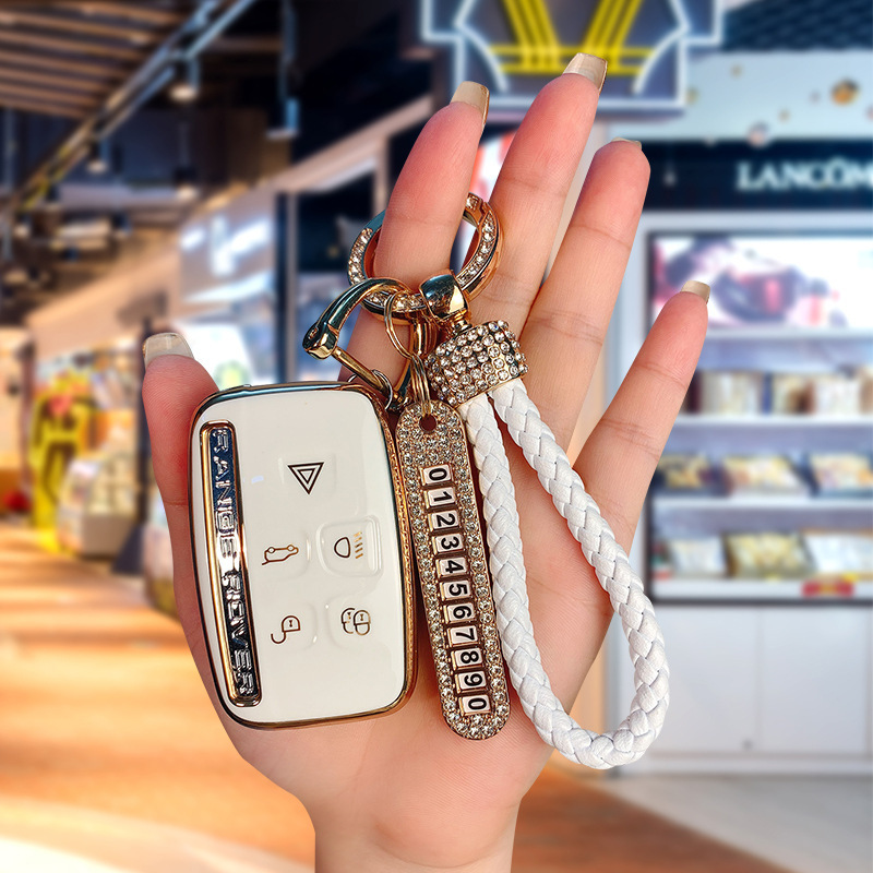 Applicable Land Rover key case Range Rover Discoverer 4 Aurora Shenxing 5 Jaguar tpu high-end car key case shell buckle