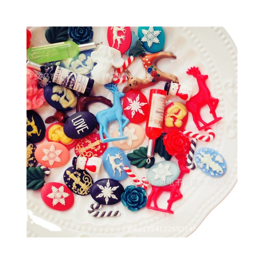 Retro cream phone case, materials set, 30 pieces, DIY