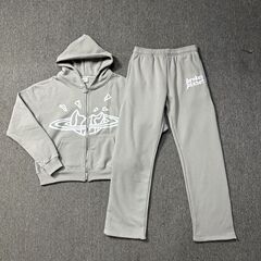 跨境broken planet太空灰发泡印花连帽卫衣套装美式潮牌BP外套男