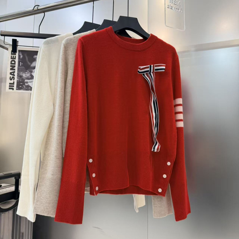 Can Add Label: 1916 Bowknot Wool Pullover Autumn/Winter Style Can Add Label: 1916 Bowknot Wool Pullover Autumn/Winter Style