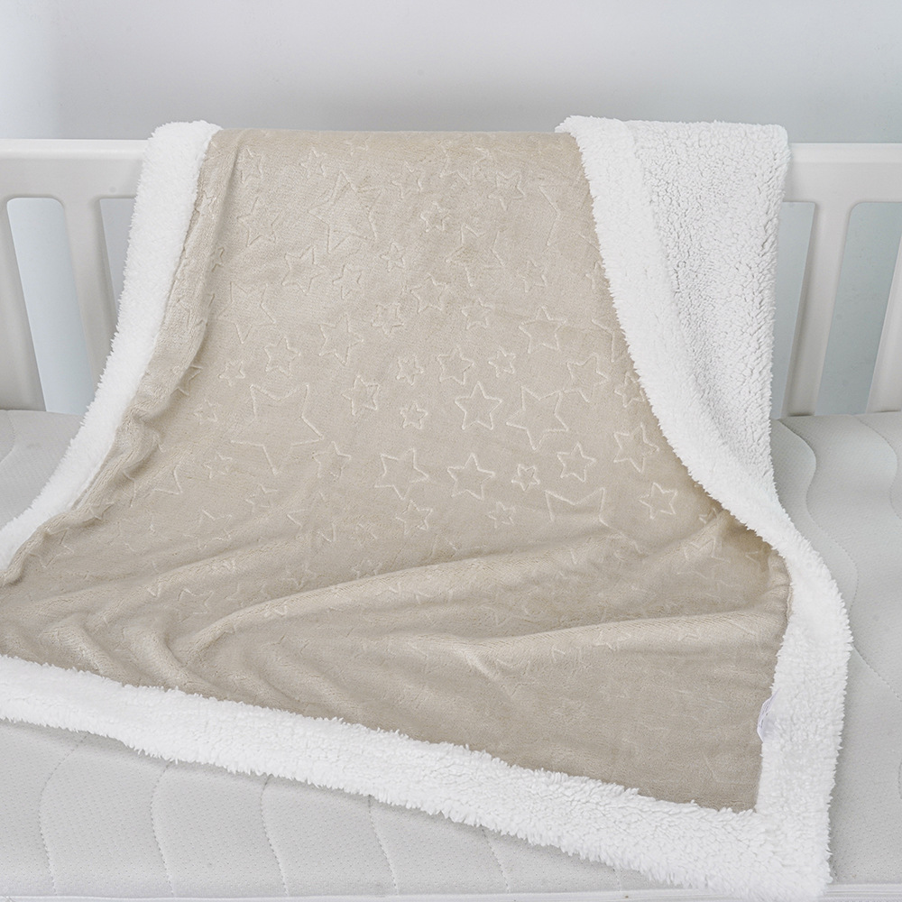 Transfronterizo otoño y invierno engrosado bebés algodón acogedor mantas de doble capa Sunny doble cara mantas de siesta para bebés